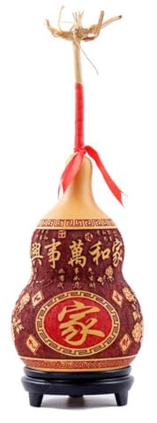 TuTaTiMANG Courge Naturelle Feng Shui, Ornements De Décoration pour La Maison en Forme De Courge, Apporte Richesse Et Trésor, Accessoires De Photographie, À Offrir Aux Autres