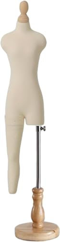 XDAWQP Schneiderpuppe im Halbmaßstab mit Bein, Hosenmuster, Puppenherstellungsmodell zum Nähen,，White 1/3 Model