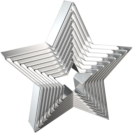 Star Cookie Cutter Set 8-Piece 1.5 to 5 by QAAQS