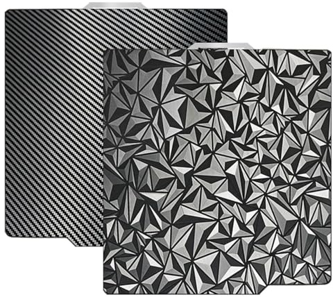 Lafeier Piastra di costruzione PEO PET per stampante 3D per stampante Bambu-Lab X1/X1C/X1E/P1P/P1S/A1, superficie PEO+fibra di carbonio, 257 x 257 mm