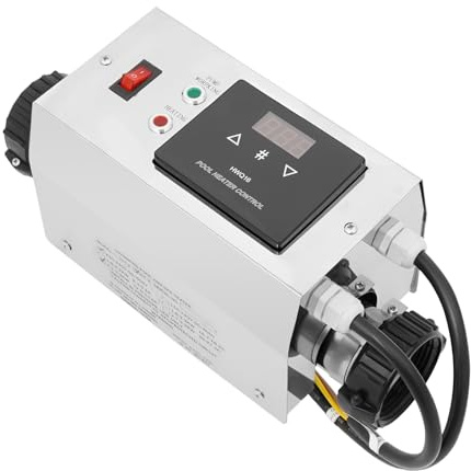 MELAQULY Calefacción para Piscinas, calefacción eléctrica para Piscinas, termostato, intercambiador de Calor de Acero Inoxidable, Bomba de Calor de 3000 W para Piscinas y spas.
