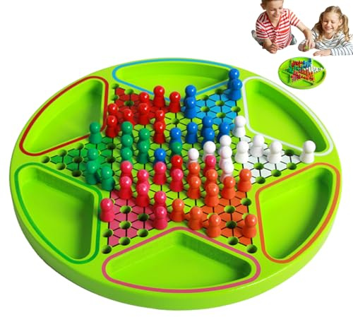 Ladies Board Game for Hexagonal Table Chess - Wooden Board Game with Coloured Beads for Ladies and Chess for Adults, Celebration, Travel, School, Home