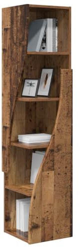 vidaXL Hörnskåp Vit 32x32x140cm Konstruerat trä, Modern och smart förvaring, rektangulär hörnskåp, hållbar dekoration, praktisk möbel