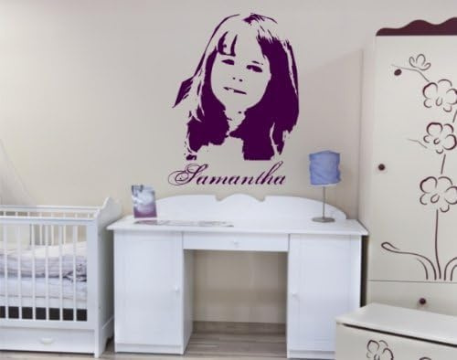 Individuelles Wandtattoo aus deinem Foto – Konturgeschnitten & personalisiert – Wunschgröße & Wunschfarbe – Einfarbiges Fotowandtattoo – Dekoration für Wohnzimmer, Schlafzimmer, Flur