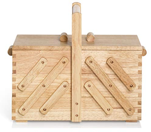 Prym Sewing Basket, Wood, Beige, Brown, Medium