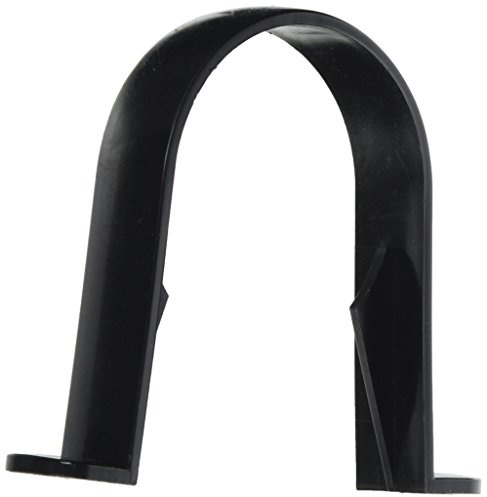 Bulk Hardware bh05204 Fallrohr Clip Halterung Schwarz 68 mm, Set 10 Stück