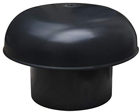 First Plast CDV100A Ventilation Hat Head Exalter, Black, Diameter 100 mm