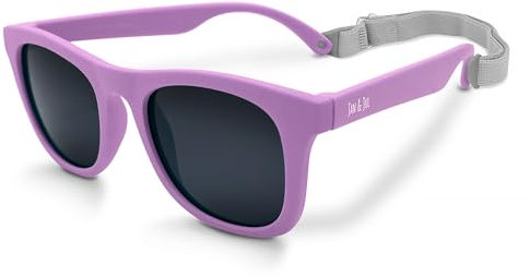 JAN & JUL Newborn Baby Sunglasses with Strap, Polarized, Non-Toxic (S: 6 Months-2 Years, Purple Popsicle)