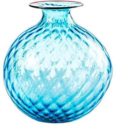 Venini Vase Balloton aus Murano Glas 100.14 AQ Faden RV