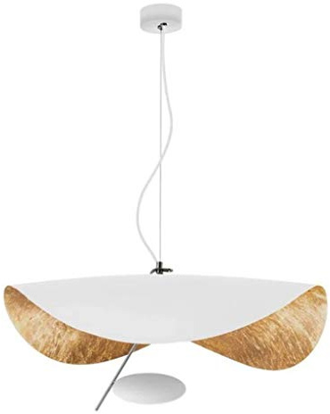 Hängelampe Blattgold Industrie Pendellampe Runde Hängeleuchte LED Deckenleuchte Vintage Leuchte Loft Kronleuchter Weiß Gold Pendelleuchte Wohnzimmer Esszimmer Küche Schlafzimmer,ø40cm