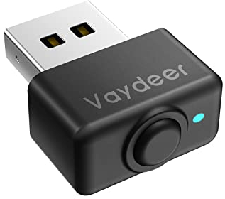 VAYDEER Précis USB Mouse Jiggler - Simulateur de Mouvement de Souris avec 3 Modes, Bouton on/Off et Installation Simple - Indétectable Assurée.