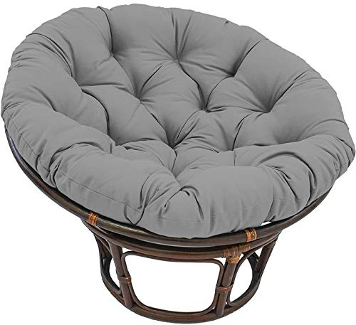 Papasan-Kissen, Papasansessel Kissen, Papasan-Sitzkissen, Wasserdicht Papasan Stuhlkissen, Stuhlkissen Für Innen Balkon Draus Schaukelstuhlkissen im Freien,Grau,150x150cm