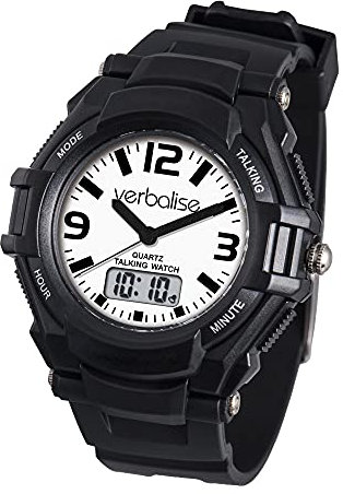 Verbalise Talk-05 Unisex Analogue & Digital Talking Watch, Easy-to-See; Daily Alarm, Female Synthetic Voice, 2 Year Guarantee, Ideal for Elderly and Blind; UKs No1 for Quality Service and Choice.