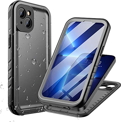 Cozycase für iPhone 13 Wasserdichte Outdoor Hülle - 360 Grad Panzerhülle Stoßfest Komplettschutz Staubschutz【2m Sturzfest Armor Protective Hardcase】Wasserfest Handyhülle mit Kameraschutz/Displayschutz