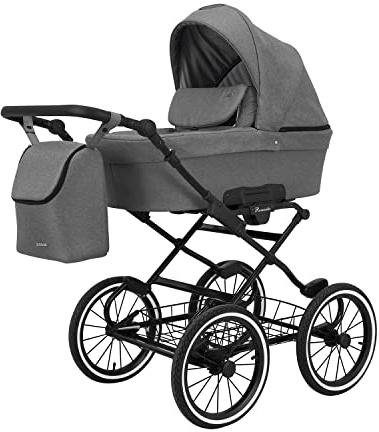 KUNERT Kinderwagen ROMANTIC retro Sportwagen Babywagen Babyschale Komplettset Kinder Wagen Set 1 in 1