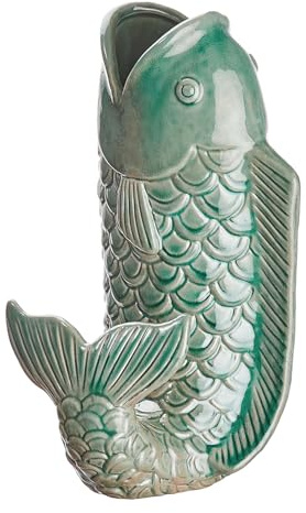 BUTLERS Blumenvase ø 15 cm H 26 cm Steingut Dekovase - KOI -