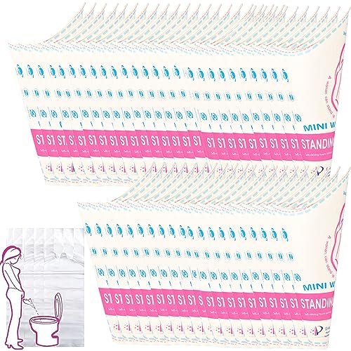 Voarge Urinal Frauen, Urinal für Frauen Damen Tragbares Auslaufsicher Frauenurinal, Einwegpapier Uriniergerät Tasse, Für Frauen Reisen & Camping, Wandern, Outdoor-Aktivitäten (50)