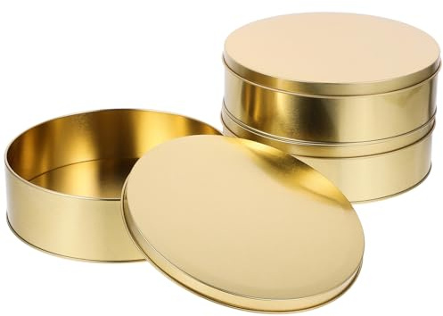 Kichvoe 3er Set Keksdose Metall Mit Deckel 6.5 Zoll Rund Golden Plätzchendose Für Aufbewahrung Von Keksen Bonbons Und Gebäck Ideal Für Küche Und Festliche Anlässe