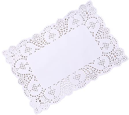 LIFKOME 140stücke Spitzenpapierdeckchen Einweg Öl-absorbieren Weiß Papier Deckchen Kuchendeckchen Kuchenpapierunterlage Kuchenunterlage Für Back Grill Und Frittiergerichte Geburtstage Part