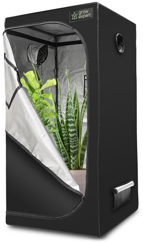 Premium Grow Zelt – Hochwertiger 1680D Stoff, Diamant reflektierende Innenseite, Stärkste Reißverschlüsse, Ultradichtes und hohes Anbauzelt, EZ-View Fenster, Grow Box 6 Größen (70x70x180cm)
