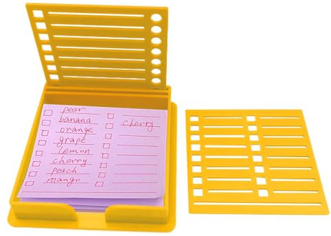 Haftnotizen Organizer – Notizzettel-Organizer, Haftnotiz-Spender | Haftnotiz-Halter für Schreibtisch-Haftnotizen, Schablone, Haftnotiz-Halter mit Schablone, Haftnotiz-Spender