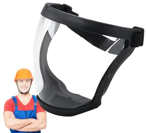 Visiera Protettiva Integrale Antiappannamento Ultra Trasparente Per Viso e Paraspruzzi Per Adulti