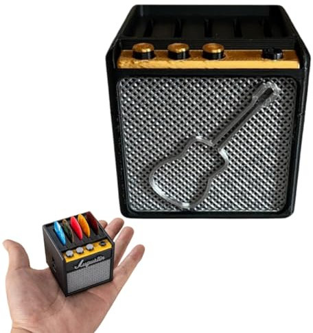 Gitarrenplektren-Halter, 3D-Druck, Plektrum-Display, Ständer, Pick-Schlitz, Aufbewahrungsbox, Verstärker, Lautsprecher, Organizer, Behälter, Geschenke für Musiker und Gitarrenspieler-Liebhaber