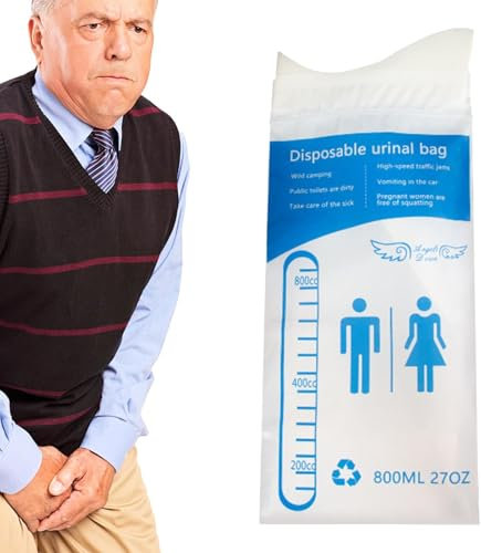 Generisch Urinalbeutel-Gel, Urinbeutel für die Reise - 800 ml Kulturbeutel für Männer und Frauen,Wasserdichter Unisex-Urinal-Toilettenbeutel für Staus, Kurzstreckenreisen