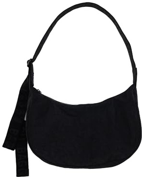 BAGGU Medium Nylon Crescent Bag - Black