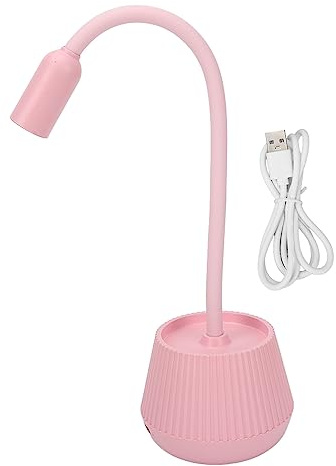 Mini luce UV per unghie in gel, luce per unghie LED ricaricabile da 6 W con doppia sorgente luminosa, asciugacapelli per manicure fai da te per unghie domestiche (31 cm/12,2 pollici Rosa)