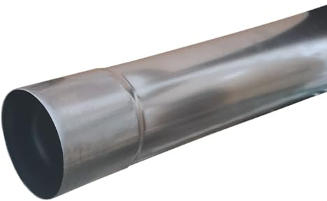 Fallrohr Titanzink 1m Regenablaufrohr Zink Ablaufrohr 1 Meter Stück DN 87 (7-tlg)