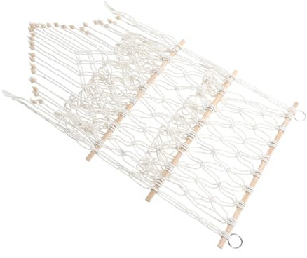 BESTonZON Doppelschichtiges Lagerregal Baumwollseil Stabiles Tiernetz Spielzeug-organizer Boho-plüschtier-hängematte Eck-hängenetz