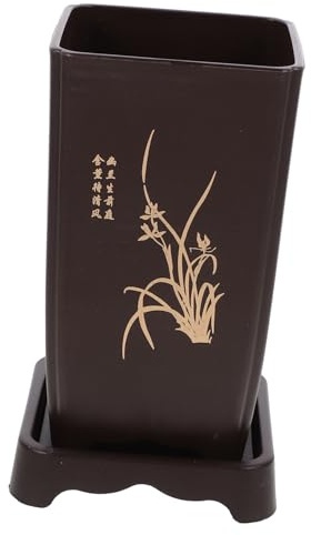 BESPORTBLE Maceta para Orquídeas de Resina Transpirable Macetero Profundo y Grueso para Plantas y Plántulas, Adecuado para Dormitorios y Escritorios