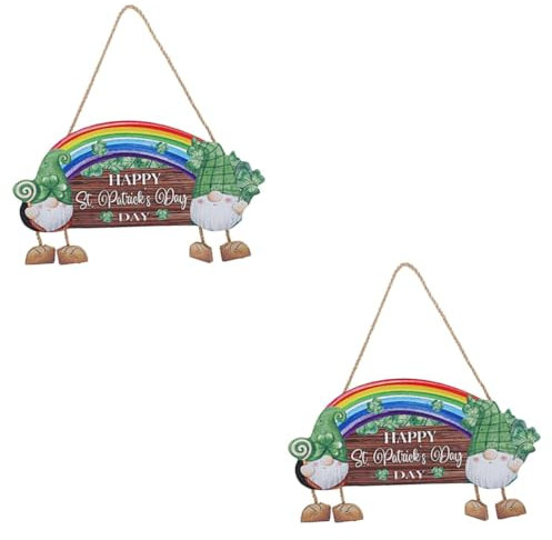 MAGICLULU 2 Pièces Étiquettes Suspendues en Bois des Fêtes Maison Signe De Mariage Panneau De Bienvenue pour La Porte D'entrée Panneaux Accueillir Affichette De Porte De Soirée à Thème Green