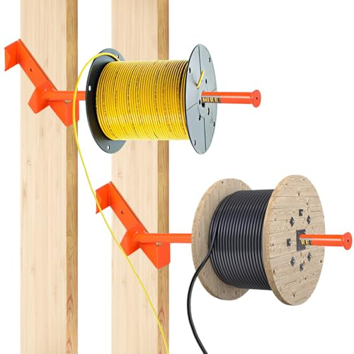FEIMIRE Spool Tools Stud Winder Wire Dispenser for Fast Load Dispensing of Wire Reels, Coils, Cables, Maximum Load of 300 Pounds (2 Pack)