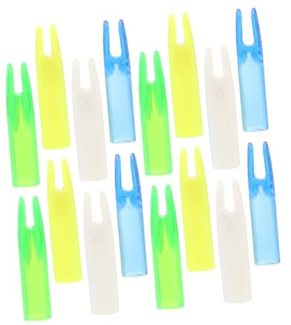 Toddmomy 16 Pièces Encoches en Plastique, Résistantes la Casse la Déformation, Compatibles Flèches en Bambou et Fibre de Verre