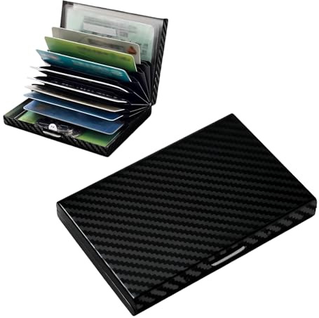 Culinavog Porte Carte de Crédit en Aluminium, Étui Porte-Cartes de Crédit en Aluminium Anti-RFID avec 6 Slots pour Vos Cartes, Cool Etui de Carte de Visite Slim Métal, pour Hommes et Femmes