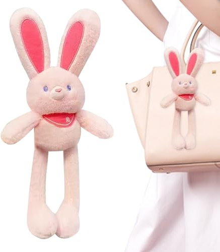 Bunny Stretchy Bunny – Verbesserung der Bauqualität, 11-Zoll-Kaninchen-Anhänger | Interaktives Spielzeug mit Orees Joe, ultraweicher Stoff für die Party, zu Hause P