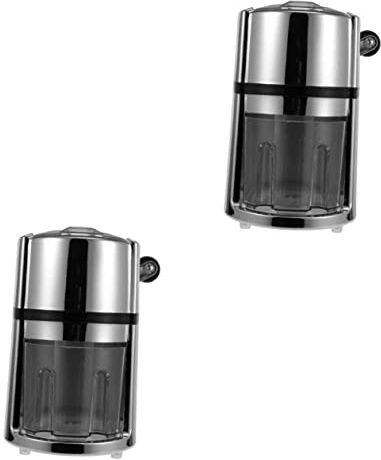 SHINEOFI 2 Pezzi Trituratore Ghiaccio Manuale Portatile Macchina Ghiaccio Senza Elettricità con Facile da per Granita e Bevande Fresche e Bar