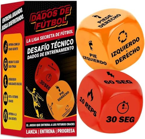 Dados de Entrenamiento de Fútbol (Paquete de 2) – Divertido Juego para Practicar Habilidades de Fútbol