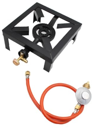 Zerodeko Réchaud De Camping En Fonte Brûleur Extérieur Puissant, Régulateur De Pression Intégré, Cuisinière à Gaz Portable Cuisine En Plein Air Et Randonnée