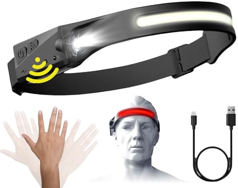 Reiteag Arkenlite Led Lampe Frontale, Arkenlite Lampe Frontale À 230° À Lumière Rouge, À Capteur, Étanche Avec Led Lampe Pour Le Jogging