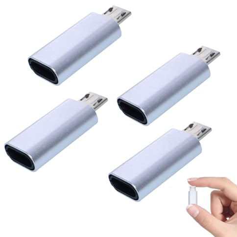 4Pcs USB C to Micro USB Adapter,Type C Female to Micro USB Male Converter | Micro USB to USB C Adapter,Fast Charging & Data Transfer,USB C to Micro Adaptors,Compatible with Laptops,LG,Mobile Phones etc