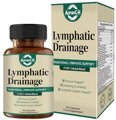 Lymphatic Drainage Supplements for Immune, Cleanse & Detox, Lymph System Support, Immune & Lymph System Support, 10:1 Concentrated Technology, Dandelion, Burdock, Bromelain, Calendula, 60 Capsules