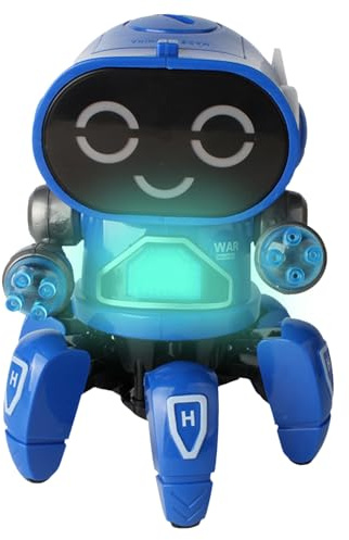 Robot Leksak Med - 17 x 13,5 cm Musikdans, Med Musik Bläckfiskformade Leksaksrobotar Med Sex Klor - Smart Companion Robotar För Barn Med Musik Och För Klass