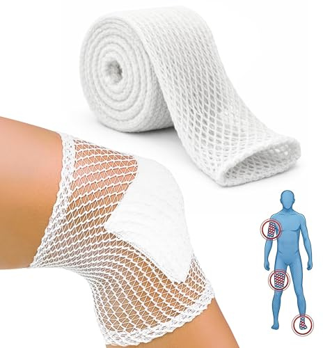 Benda a rete tubolare elastica braccio, piede e gamba (3 metri tesi) per il supporto di medicazioni e bendaggi