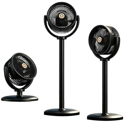 Ventilador de torre eficiente con circulación de aire para escritorio o suelo, ahorro de energía, corriente de oscilación para salón, ventilador de pie portátil con mando a distancia (A, 73 cm)
