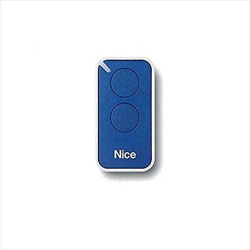NICE INTI2B blue 2-kanal handsender, 433.92Mhz rolling code. Kompatibel mit FLOR-S, ONE, FLORE, INTI fernbedienungen.