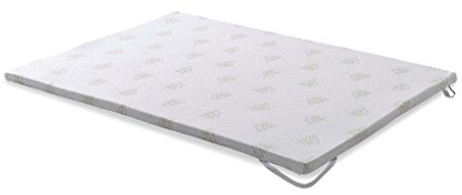 Seasons - Topper Viscoelástico 105 x 190 cm, Altura 6 cm - Topper Colchón Transpirable y Antideslizante - Funda Aloe Vera - Fabricado en España (135x190)