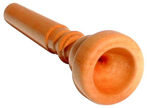 Rieger & Gräf TR7C Birne Mundstück für Trompete (hochwertiges Allroundmundstück für Trompete aus geöltem Birnenholz, mittelflacher Kessel- & mittelbreiter Rand mit 16,2mm Kesselinnendurchmesser)